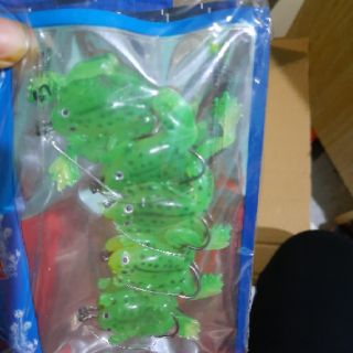 Mồi ếch câu lure 1 lưỡi túi 5 con