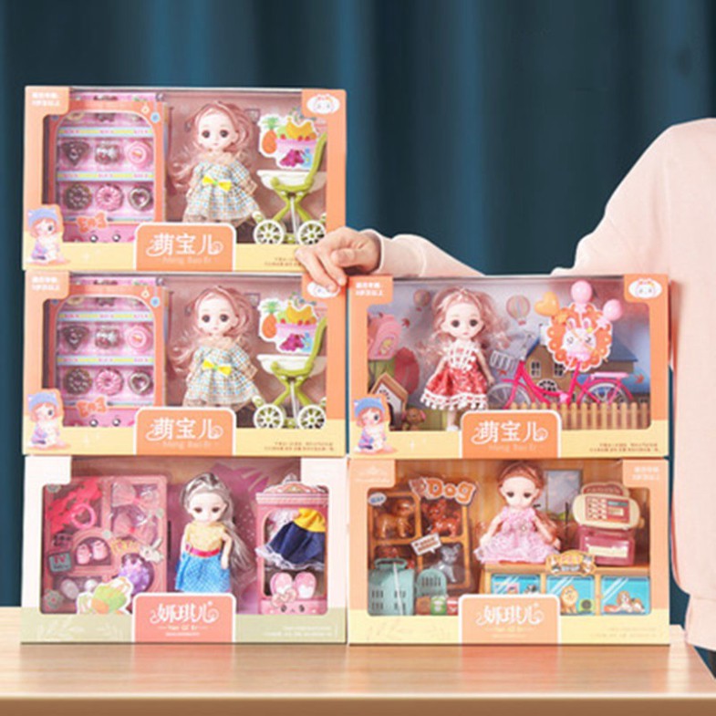 Đồ Chơi Búp Bê Cho Bé Gái, Búp Bê Công Chúa, Chibi, Kèm Phụ Kiện Xinh, Màu Sắc Tinh Tế, Đồ Chơi Trẻ Em