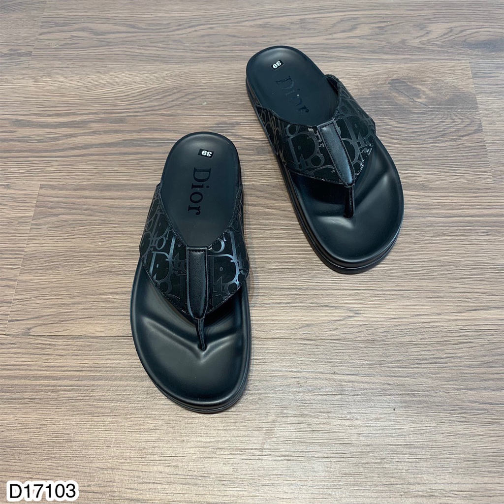 Dép Xỏ Ngón Nam Phối Họa Tiết In Chìm Sang Trọng Lịch Sự - Dép Tông Cao Cấp Dành Cho Nam DT FASHION MENWEAR