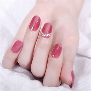 Bộ 24 móng tay giả đính đá kèm keo
