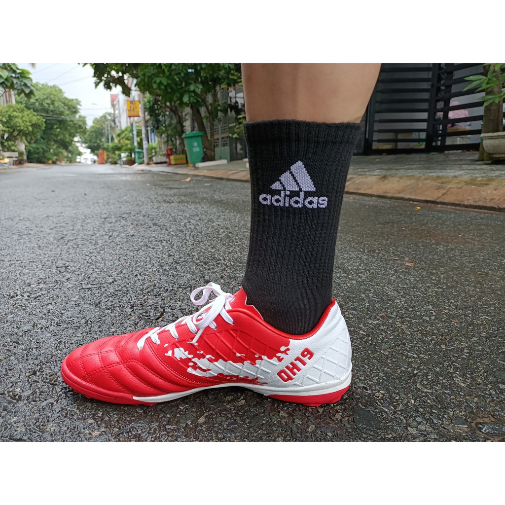 Tất Dệt Kim Nike, Adidas, Mizuno Cổ Cao 22-25cm Màu Đen