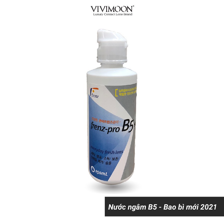 [kho sẵn sàng] Nước ngâm lens Hàn Quốc VIVIMOON - nước ngâm kính áp tròng frenz-pro B5 150ml