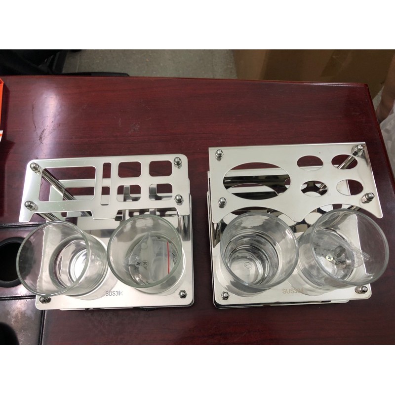 Kệ để bàn chải và kem đánh răng Sus304- Tăng 2 ly thuỷ tinh cao cấp