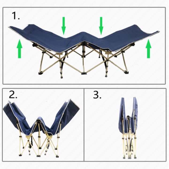 Giường Đơn Gấp Cho Văn Phòng Và Dã Ngoại Tải Trọng 400Kg Naturehike Khung Ferrum Vải Oxford Free Ship