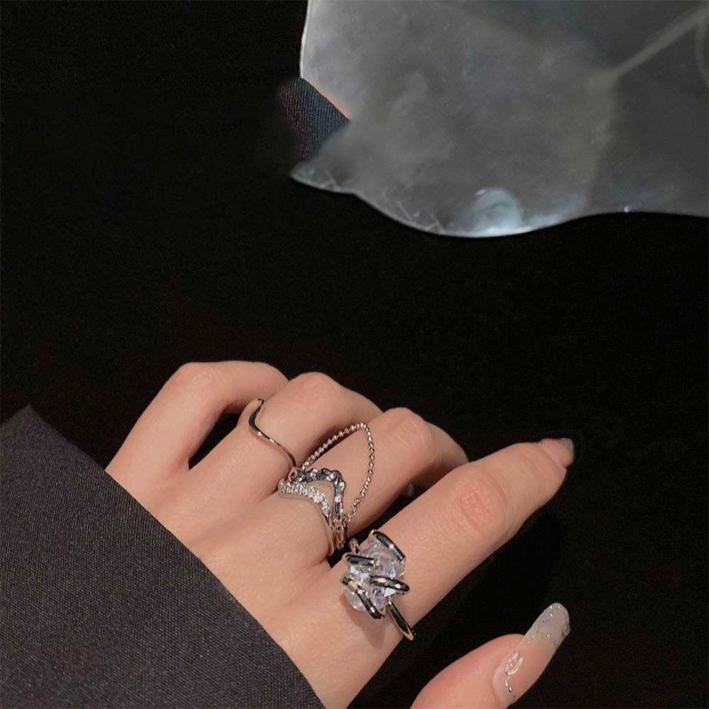 Nhẫn Dây Xích Phong Cách Hip Hop Punk Cá Tính|Nhẫn Khớp Ngón Tay Độc Đáo Cá Tính