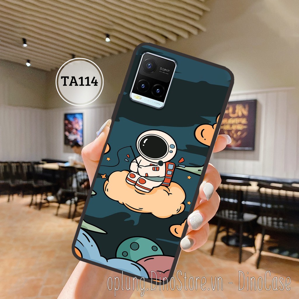 Ốp lưng điện thoại Vivo Y21 - Y21s -Y20 - Y51 2020 - Ốp lưng Vivo basic in hình phi hành gia vũ trụ đáng yêu.