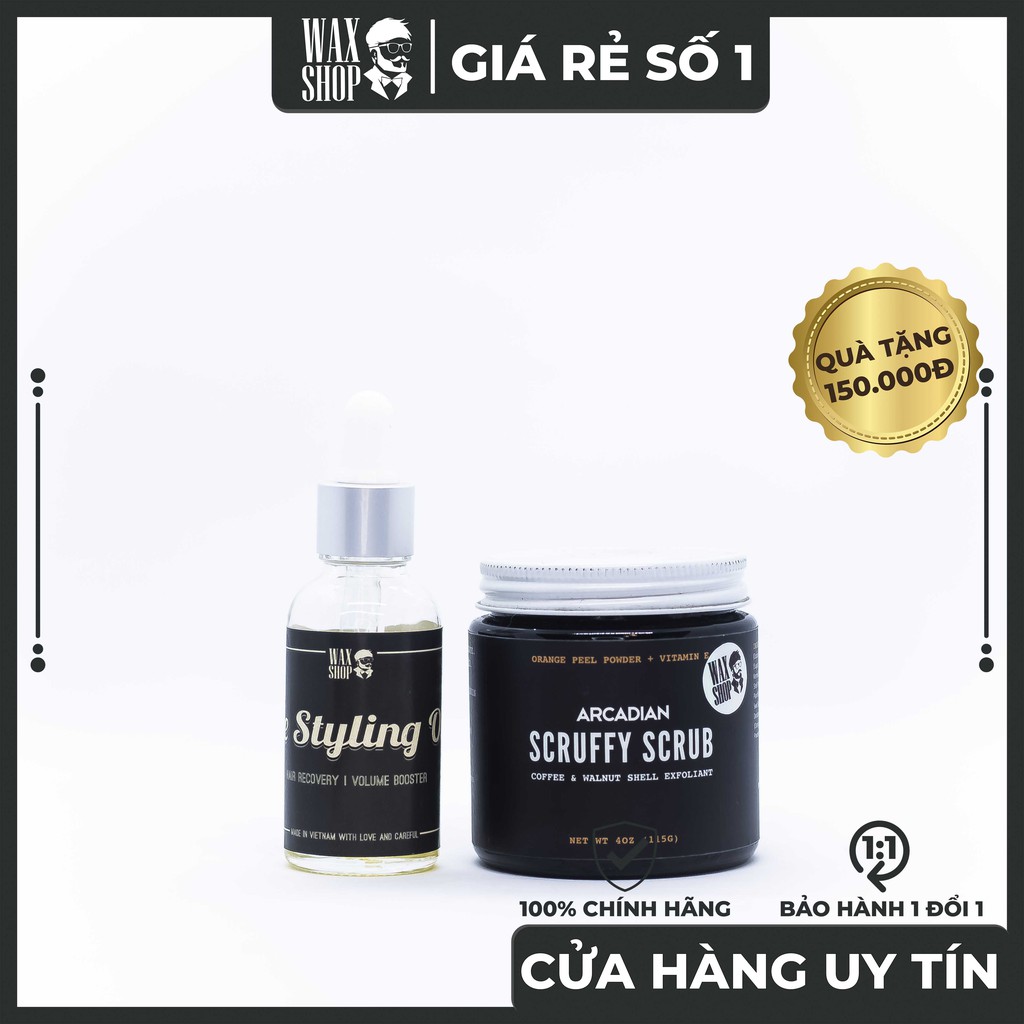 Tẩy Da Chết SCRUFFY SCRUB ⚡ [Chính Hãng] ⚡ Tặng Kèm Pre-Styling Oil Dưỡng Tóc