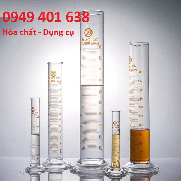 ống đong thủy tinh 5ML-500ML dụng cụ phòng thí nghiệm