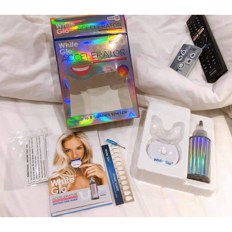 Bộ làm trắng răng White Glo White Accelerator Blue Light Teeth Whitening System