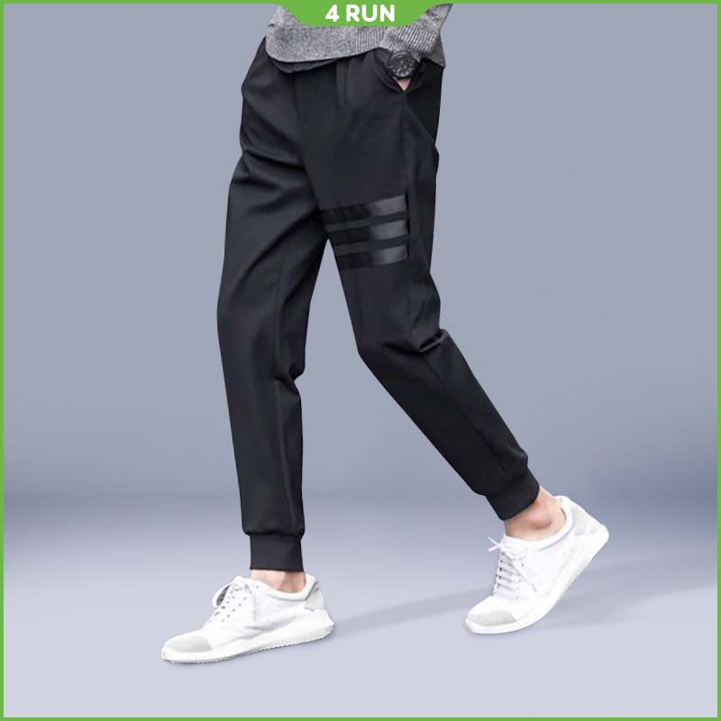 Quần thể thao nam 4RUN mã "TT27" dáng quần Jogger chất nỉ phong cách Hàn Quốc