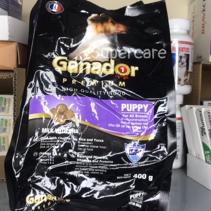 Thức Ăn Chó Con Ganador Premium 400Gr Vị Sữa Và Dha