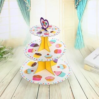 Kệ bánh 3 tầng chấm bi