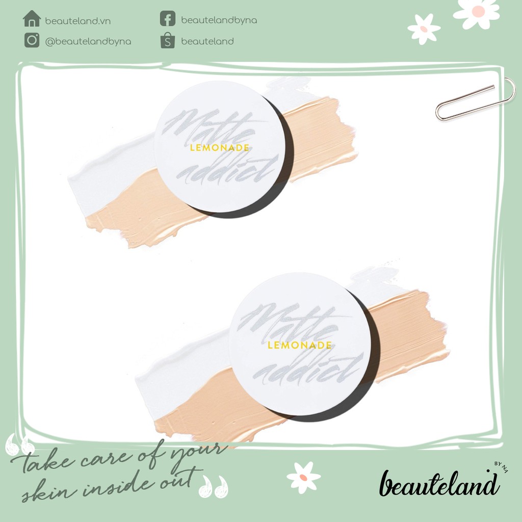 Phấn nước kiềm dầu Lemonade Matte Addict Dual Cushion 16g