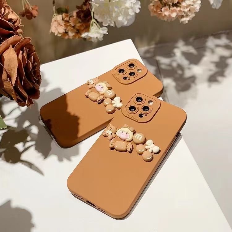 Ốp Điện Thoại Mềm Họa Tiết Gấu Cho Iphone 12 Pro Max 11 Pro Max Xs Max Xr X 7plus 13 pro max FOR IPHONE CASE
