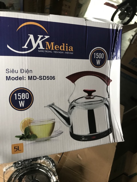 ❤️Siêu Tốc 5L NK MEDIA MD-SD506 ( Tự Ngắt Khi Sôi)