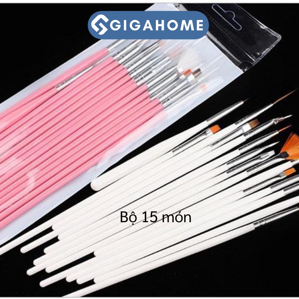 Bộ 15 Cây Cọ Vẽ Móng Nghệ Thuật GIGAHOME Chuyên Nghiệp 6012