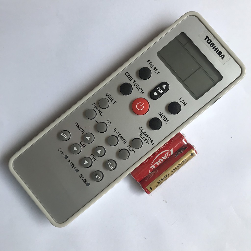 REMOTE MÁY LẠNH TOSHIBA WC-L03SE (XÁM-KHÔNG NẮP) - ĐIỀU KHIỂN ĐIỀU HÒA TOSHIBA WC-L03SE (XÁM-KHÔNG NẮP)