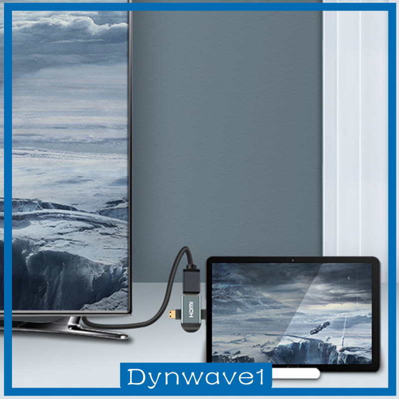 [DYNWAVE1]3in 1 HDMI Female to Mini HDMI Male + Micro HDMI Male Adapter