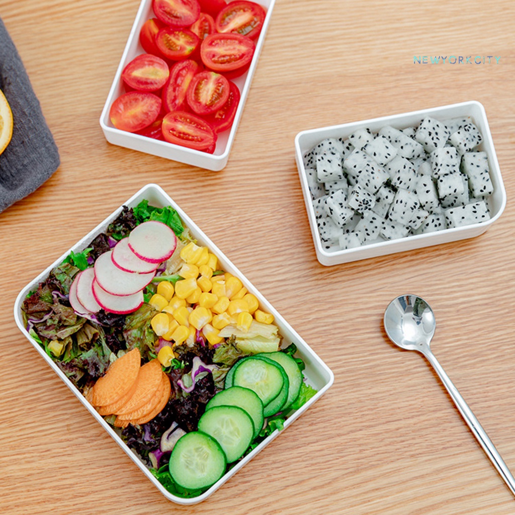 Hộp Đựng Thức Ăn Trưa Chống Rò Rỉ Bằng ABS Kèm Hộp Tháo Rời Được Dùng Cho Cắm Trại