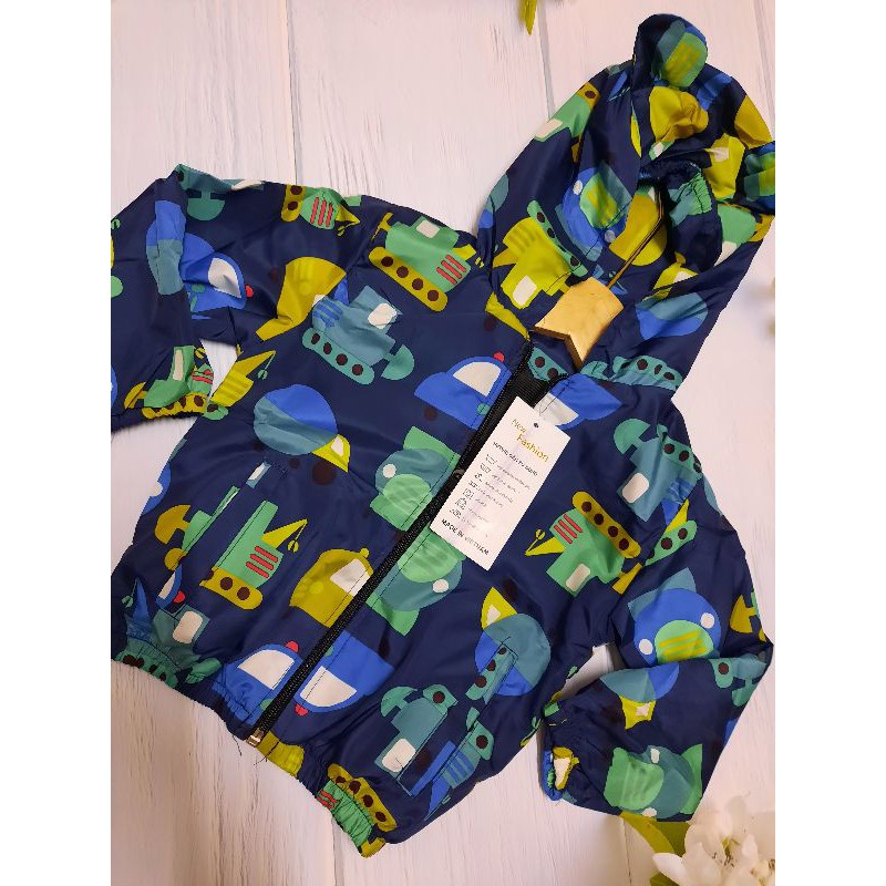 Áo khoác gió⚡FREESHIP⚡2 lớp lót nỉ/cotton cho bé 5-17kg