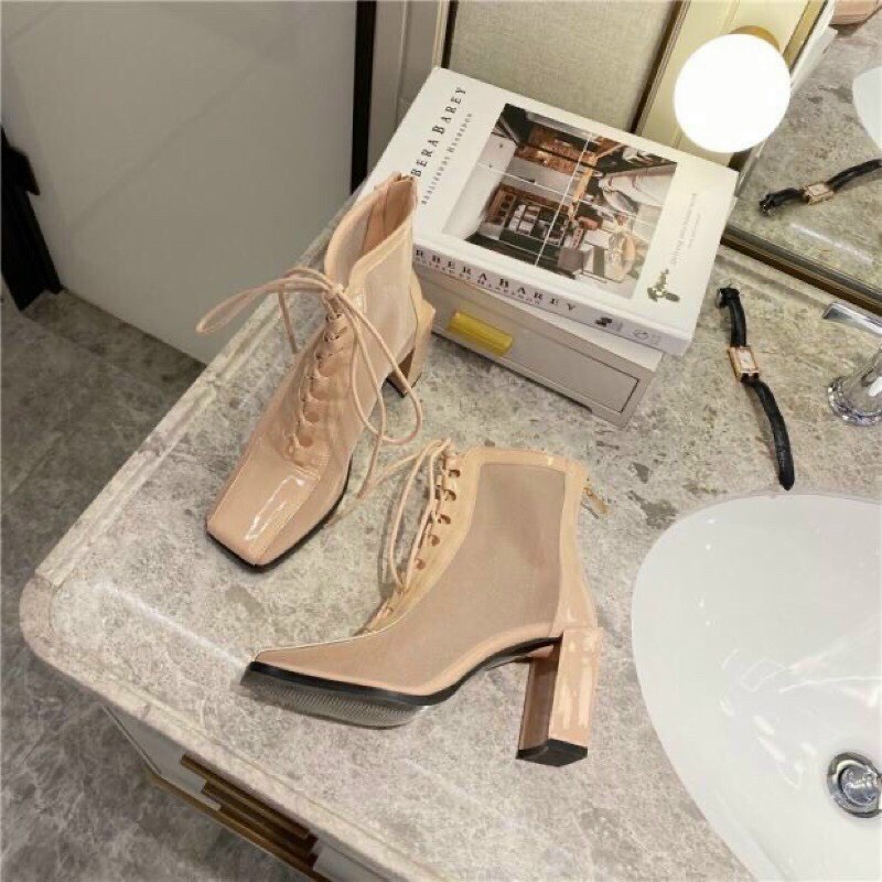 FREESHIP BỐT NỮ LỠ PHỐI LƯỚI BUỘC DÂY CAO CẤP FULLBOX MÃ 1583 | BigBuy360 - bigbuy360.vn