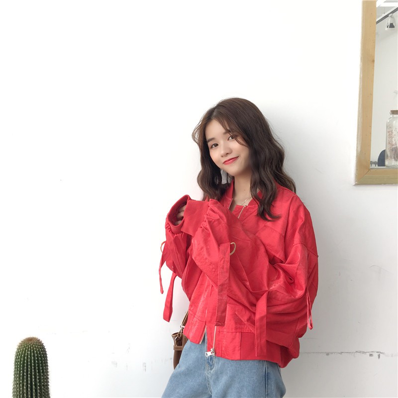 Áo khoác ulzzang thêu hình cò