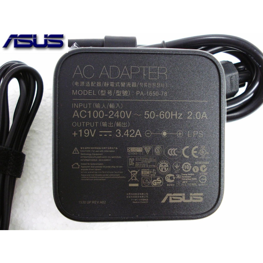 Sạc laptop Asus S46C  PA-1650-78 ADP-65DW A , ADP-65GD B , EXA1208UH W419L W519L ADP-65DW-B  AD887320 010LF EXA1203YH