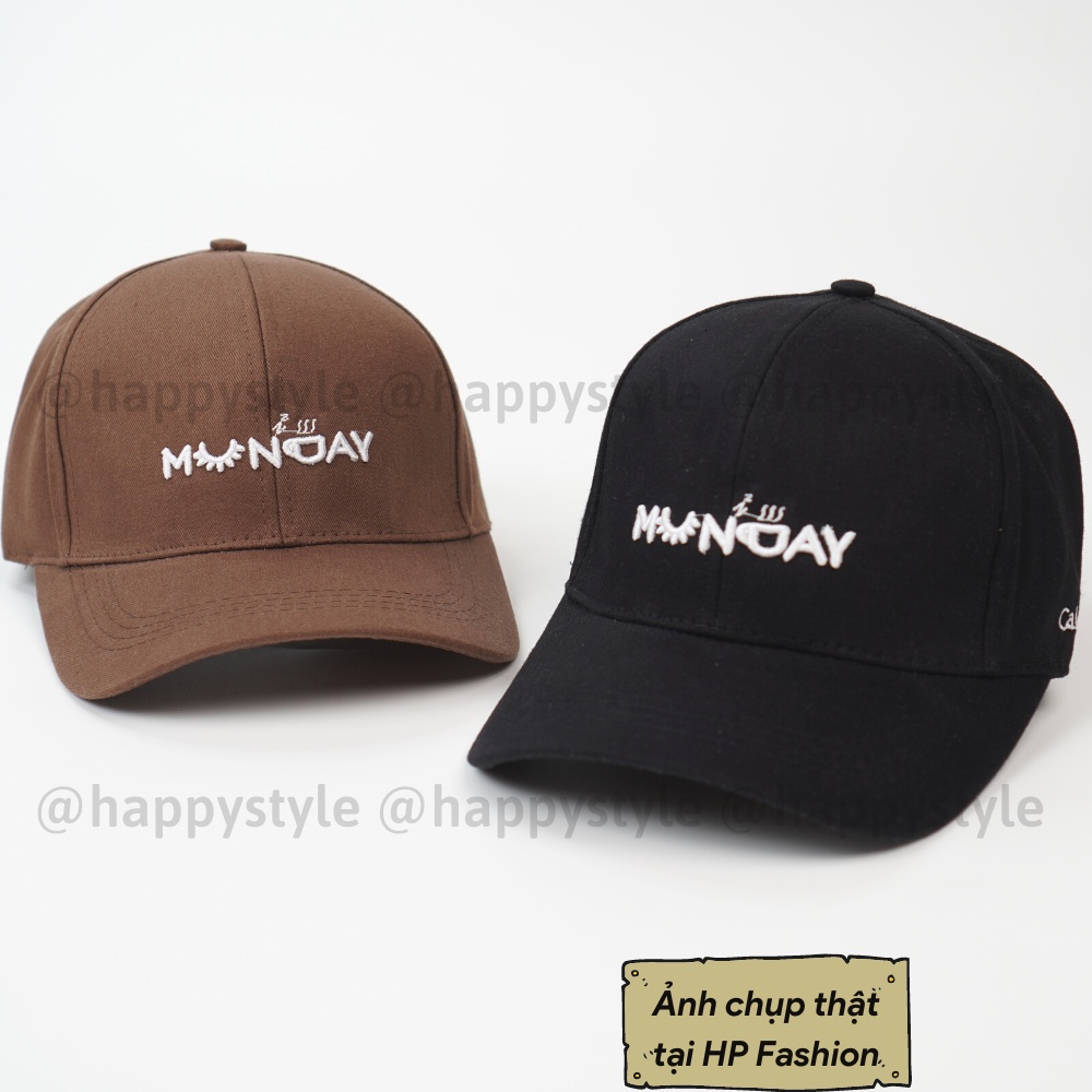 Mũ lưỡi trai ❤️ Nón kết thêu chữ MUNDAY chất kaki cao cấp form unisex nam nữ N94 - Happy Style