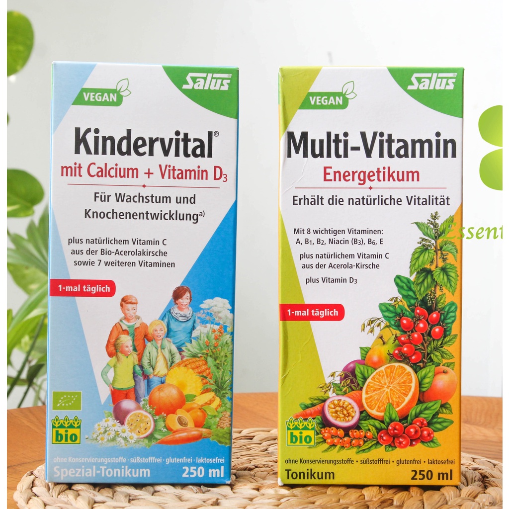 Vitamin tổng hợp hữu cơ cho bé và người lớn Multi vitamin SALUS Đức - 250ml - dễ hấp thụ và không gây nóng