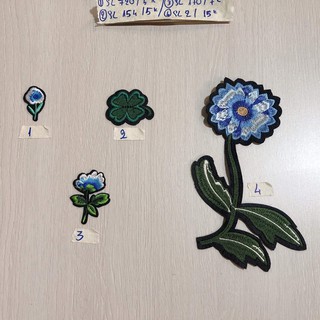 set 2 sticker ủi vải hình hoa cỏ 4 lá