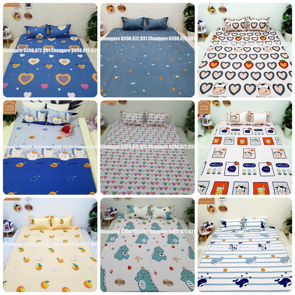 [cập nhât] Ga gối cottong poly ga trải giường chủ đề bò và những người bạn đủ kích thước m6 m8 2m | BigBuy360 - bigbuy360.vn