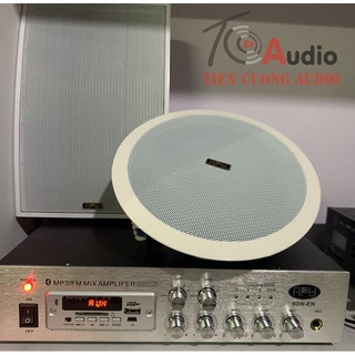 Combo 6 Loa Âm 10W Trần 1 Amply 60W - Hỗ Trợ Cực Lớn
