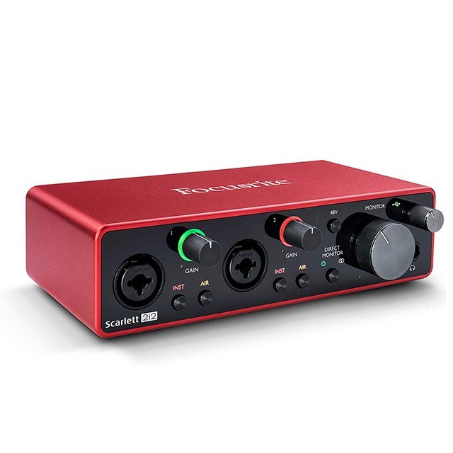 SOUNDCARD Thu Âm FOCUSRITE SCARLETT 2I2 (GEN3) - Chính hãng phân phối