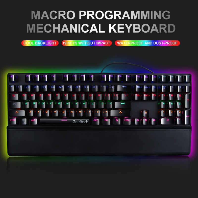 [HOT] BÀN PHÍM CƠ GOLDTECH K25 CHUYÊN GAMING FULL LED RAINBOW Chính hãng | BigBuy360 - bigbuy360.vn
