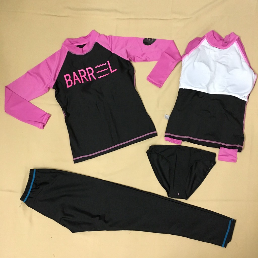 CÓ SẴN Bộ bơi dài tay 2 mảnh dày tay hồng BARREL chất đẹp | BigBuy360 - bigbuy360.vn