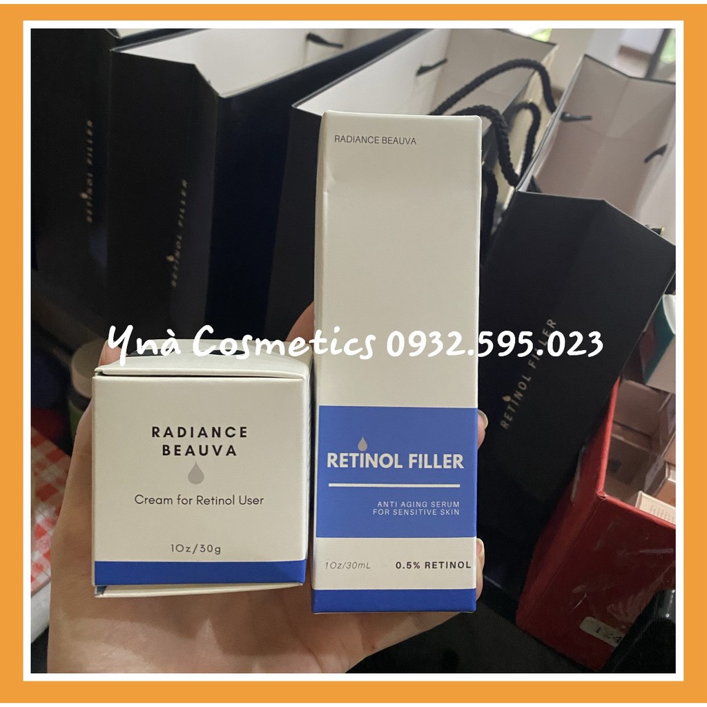 Combo Retinol Filler + Kem Dưỡng Phục Hồi Da ( Kem Dưỡng Dành Cho Da Ửng Đỏ, Bong Tróc Khi Dùng Retinol)