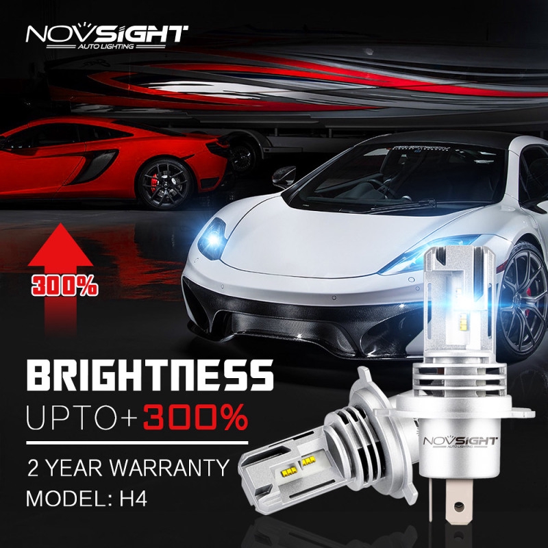 Đèn pha LED NovSight N30S H4/9003/HB2 Chips 10000LM 6000K chất lượng cao