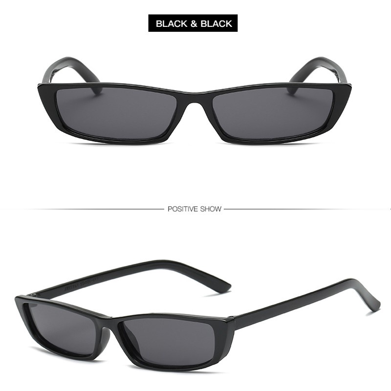 Kính Mát Gọng Chữ Nhật Phong Cách Harajuku Thời Trang Cho Nam Nữ