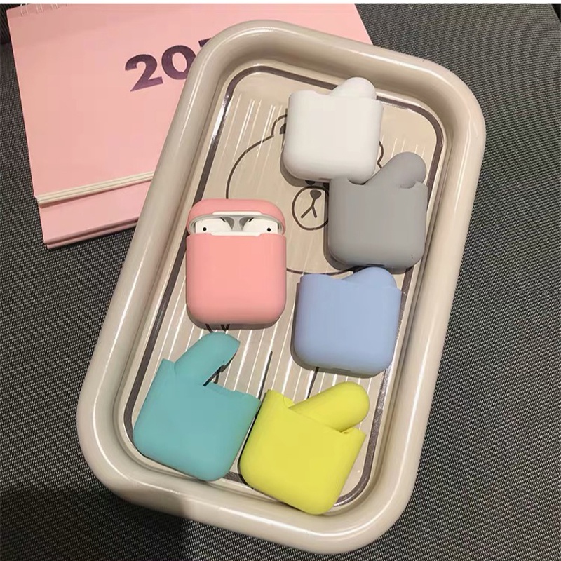 Vỏ bảo vệ hộp sạc tai nghe Bluetooth compatible AirPods 1 2 Apple Bluetooth hình ươm Âm ảnh