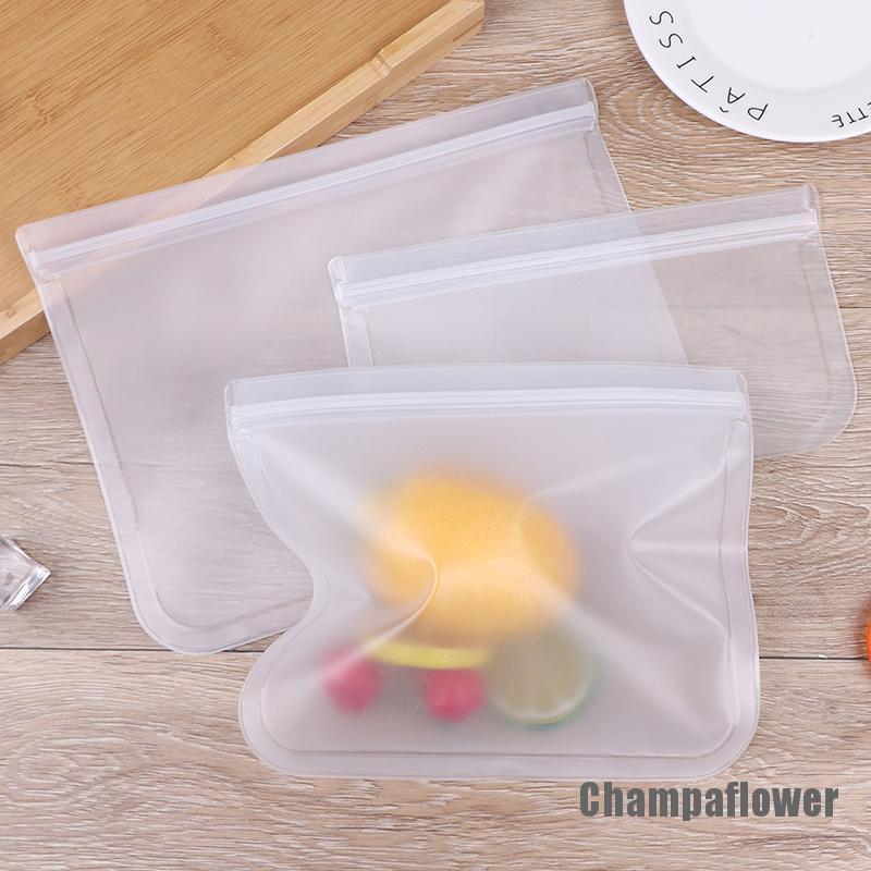 Hộp Đựng Thực Phẩm Bằng Silicone Chống Rò Rỉ Có Khóa Kéo Có Thể Tái Sử Dụng