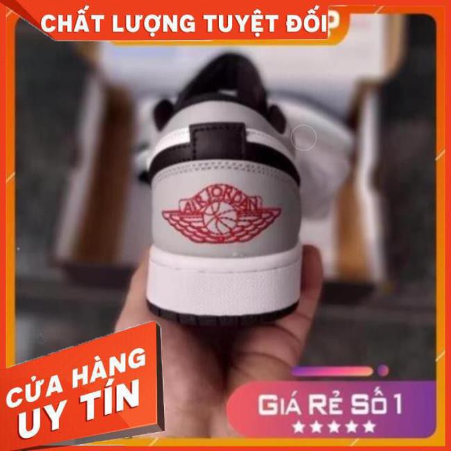 [FREESHIP- BẢO HÀNH 12 THÁNG] GIÀY THỂ THAO NAM NỮ JD XÁM CHỈ ĐỎ THẤP CỔ HOT TREND FULL BOX BILL