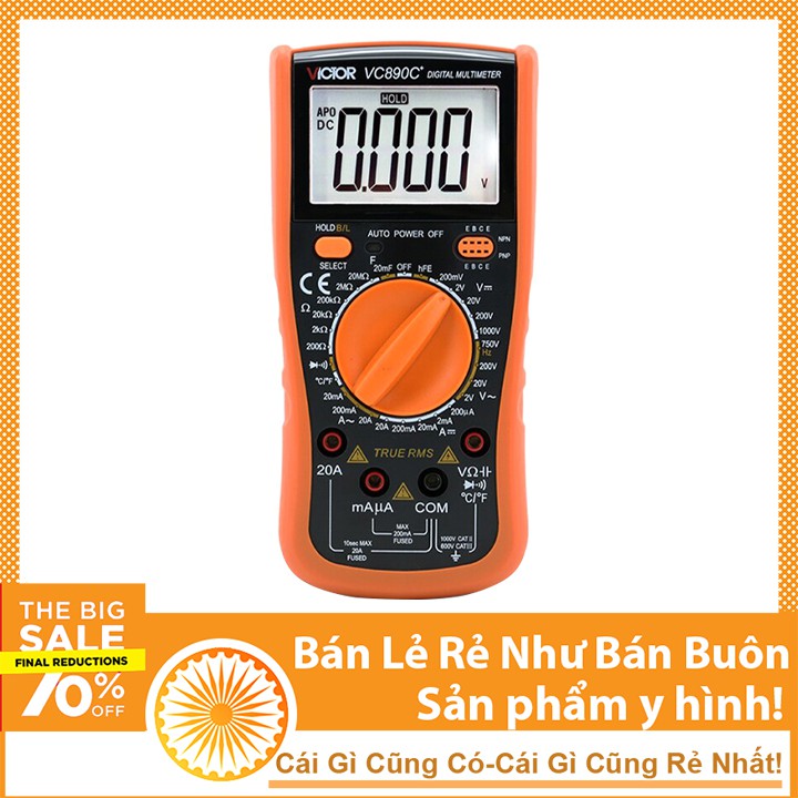 Đồng Hồ Vạn Năng Điện Tử Hiển Thị Số VICTOR VC890C+