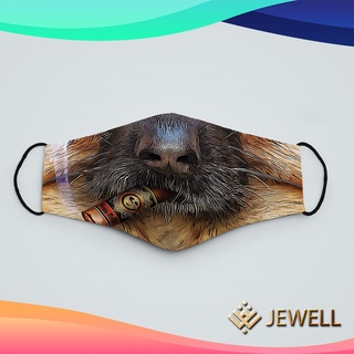 khẩu trang vải dày SMOKERS_1096 JEWELL chất liệu polyester cotton 100%,  chống bụi in họa tiết 3d thời trang