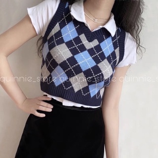 Áo len gile dệt kim mẫu mới style ulzzang m2