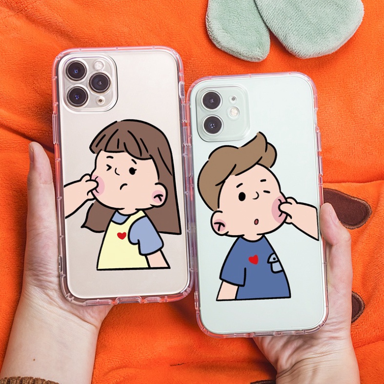 Ốp lưng iphone 6, 6s plus, 7 8 Plus, X, XS, XR, XSMAX, 11, 12, 13 PROMAX TRONG SUỐT ỐP CẶP BÉ TRAI BÉ GÁI PKVN