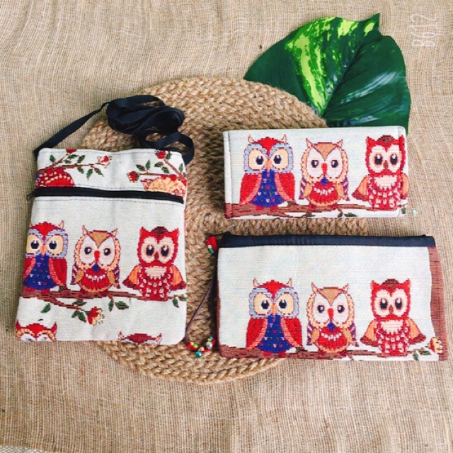 Túi/ ví thổ cẩm combo 3 món .