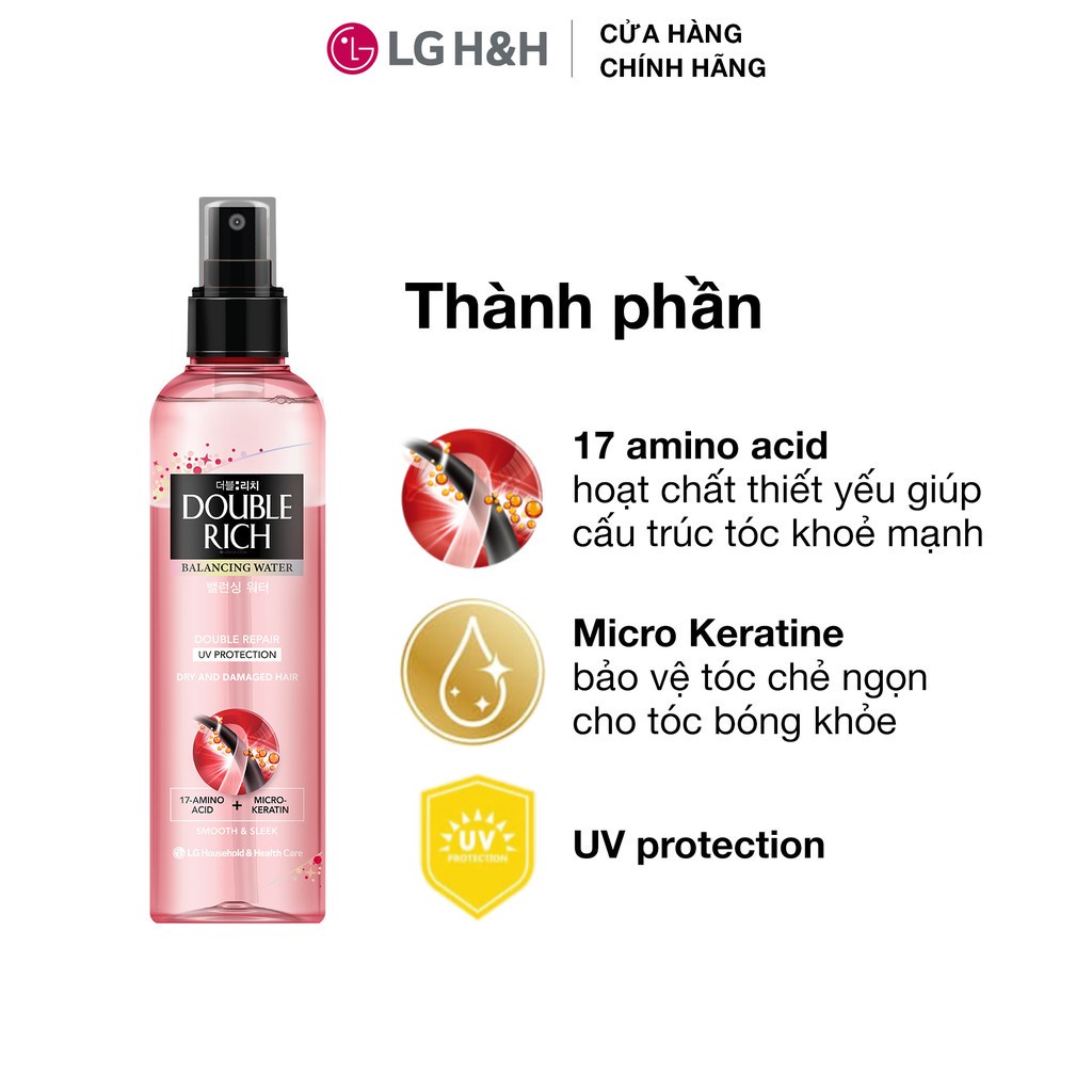 Nước dưỡng tóc chăm sóc hư tổn Double Rich BW Double Repair 120ml/250ml