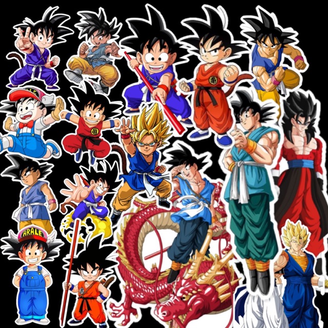 [STICKER 1K] STICKER SONGOKU SIÊU CHẤT DÁN TRANG TRÍ VALI TƯỜNG TỦ KỆ MŨ BẢO HIỂM NOTEBOOK