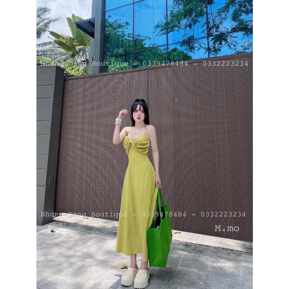 ĐẦM 2 DÂY NƠ NGỰC DÁNG XÒE CÓ MÚT NGỰC, chất gân bông mềm mịn co giãn 4 chiều HacNGỰC