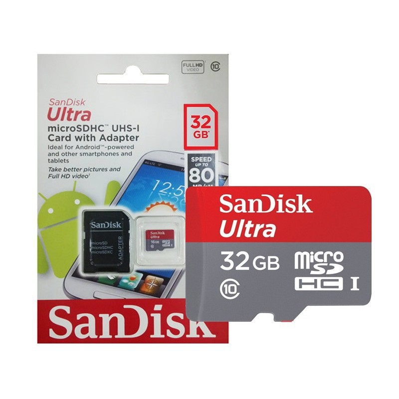 Thẻ Nhớ Sandisk 32gb C10 120mbps Micro Sd